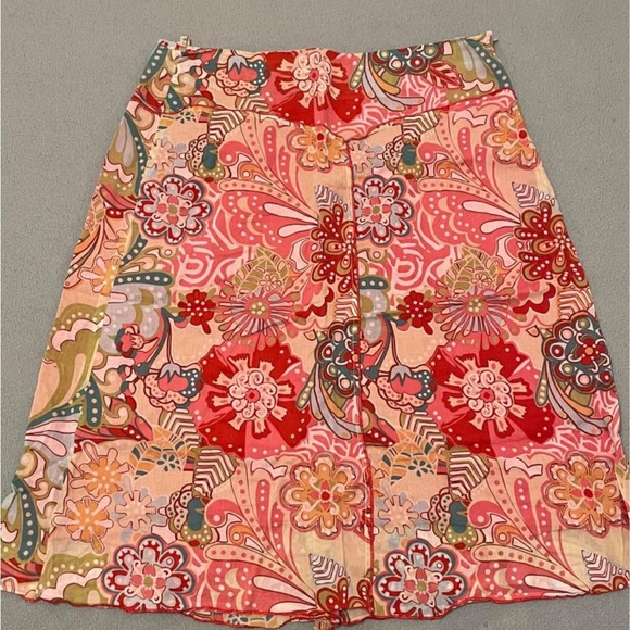 Floral pink midi skirt - Picture 2 of 2